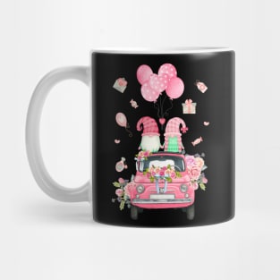 Love Gnome Pink Plaid Valentine's Day Mug